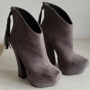 Gray Suede Boots
